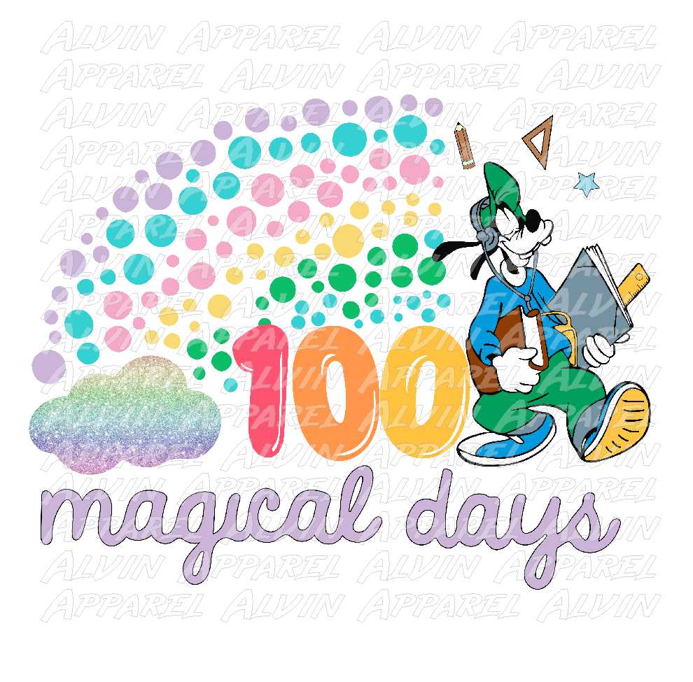 100 Days Goofy Rainbow
