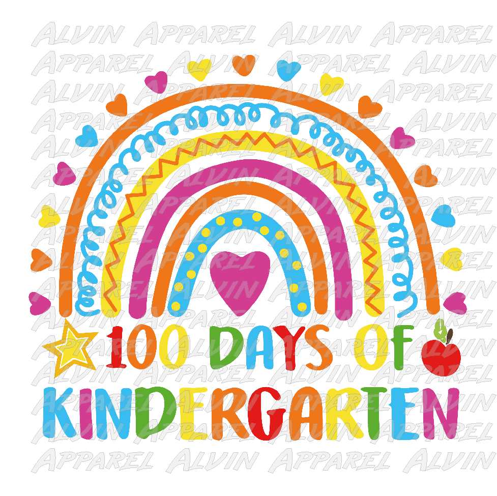100 Days Kindergarten rainbow