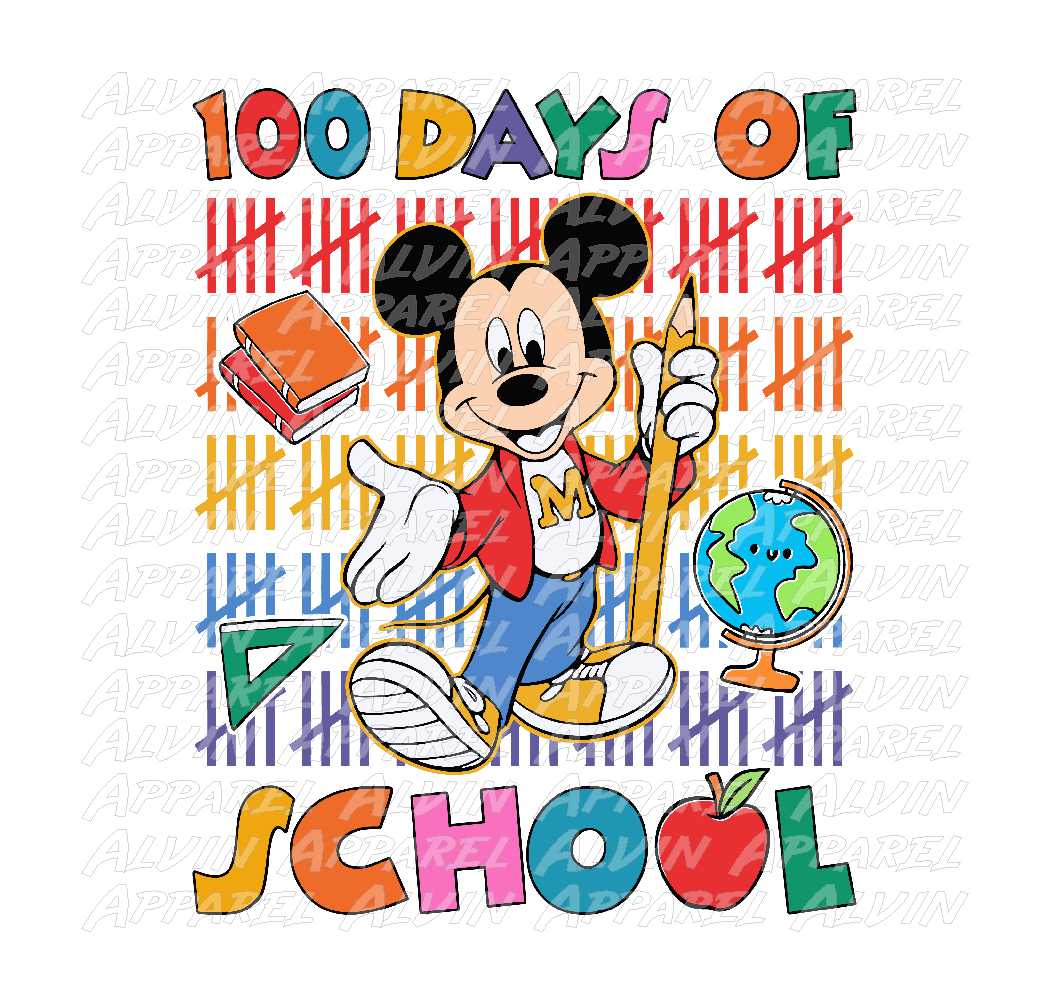 100 Days Mickey Hash Marks