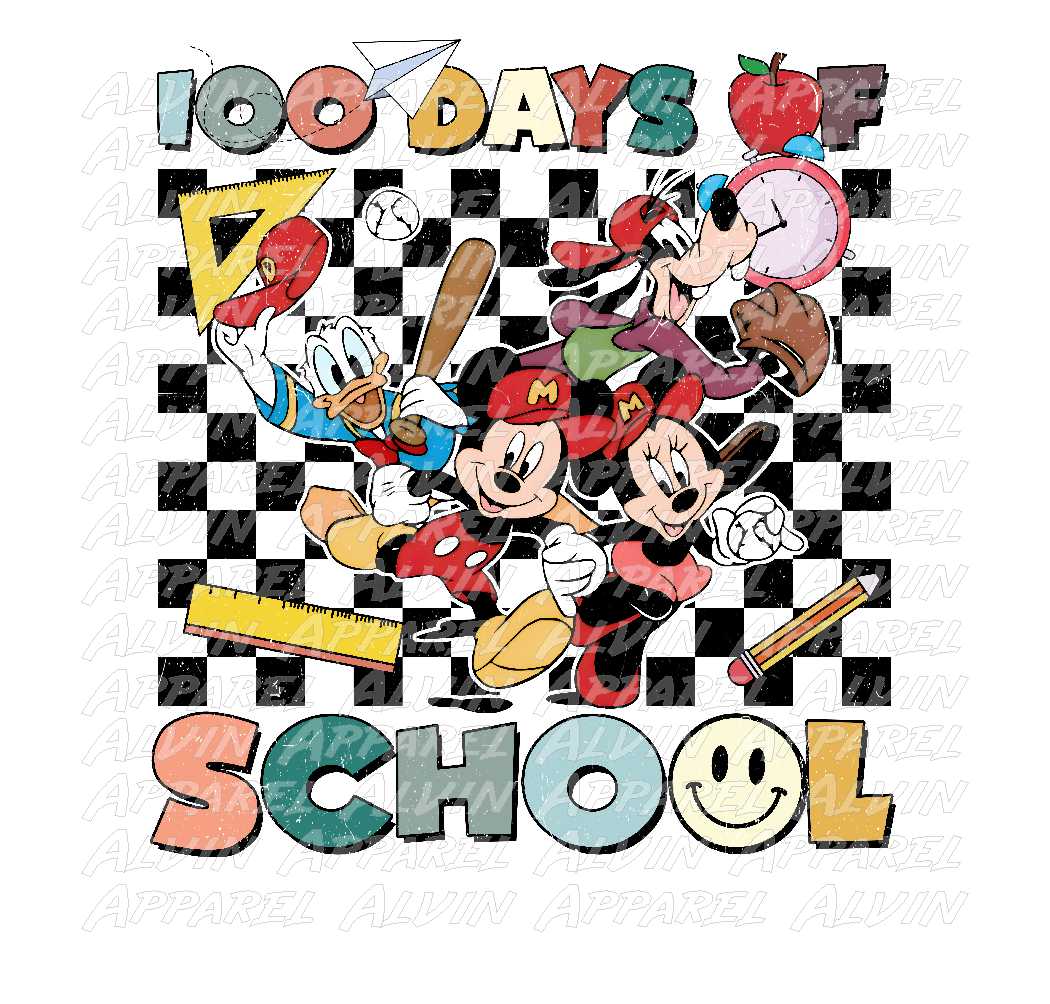 100 Days Mickey Gang Baseball