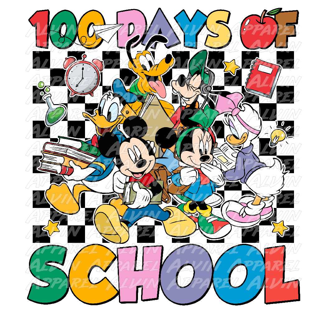 100 Days Mickey Gang Checkered