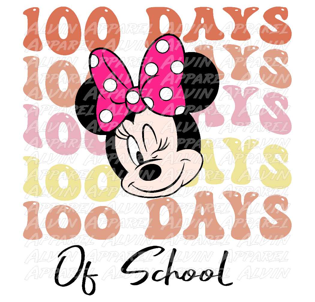 100 Days Minnie Face