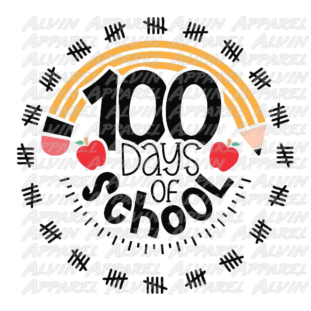 100 Days Pencil circle