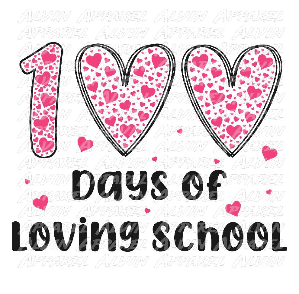 100 Days Pink Hearts