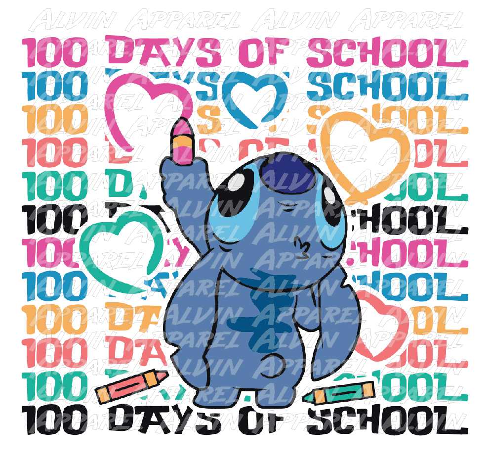 100 Days Stitch Hearts