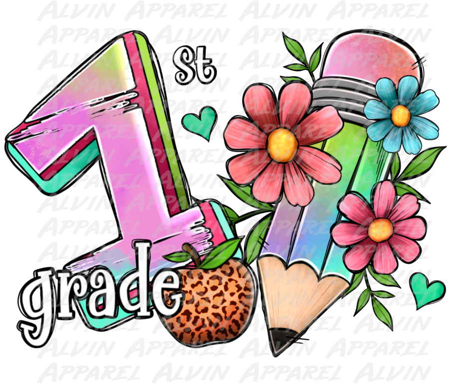 Grade Level Pencils with Daisies