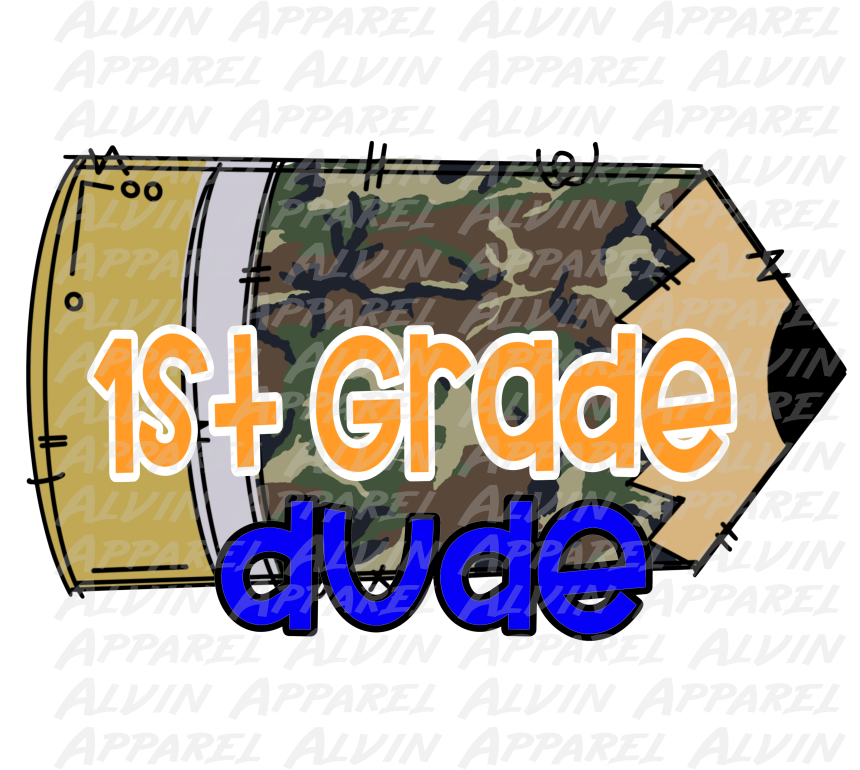 Grade Level Camo Pencil Dude