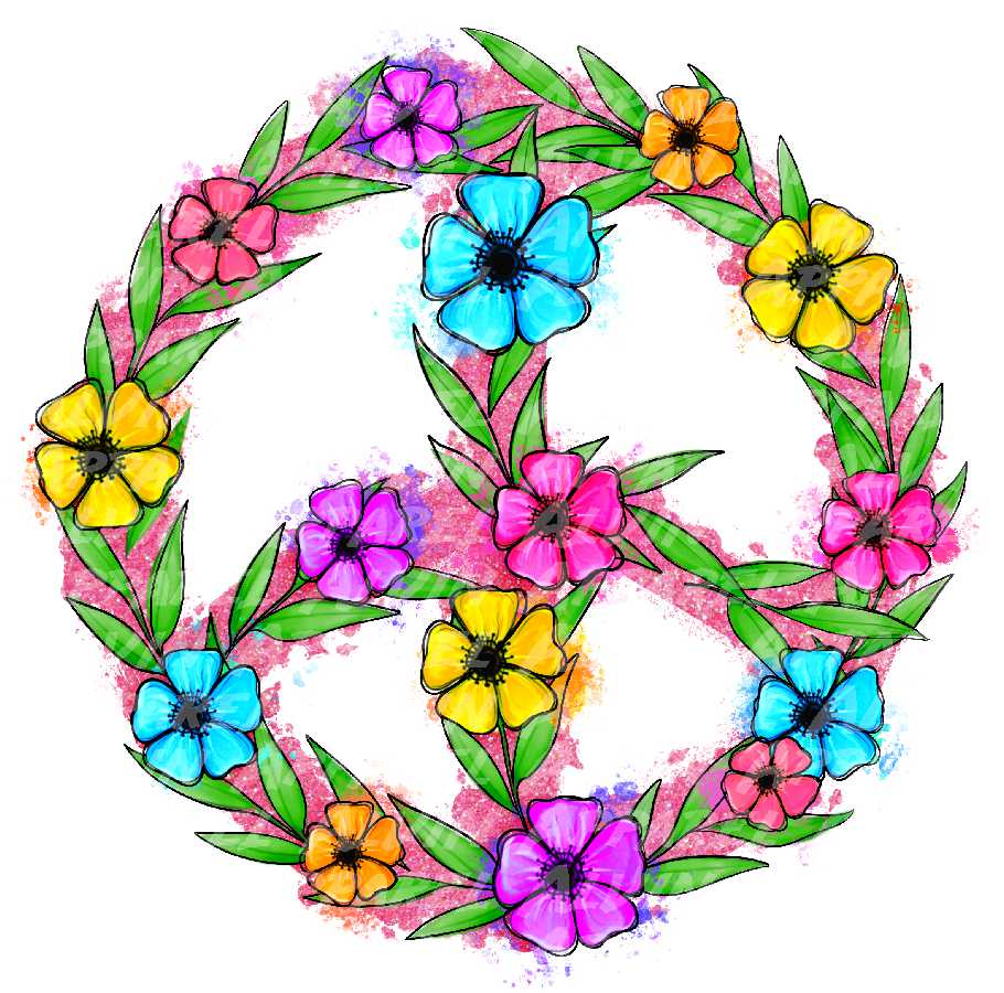 Floral Peace Sign Alvin Apparel 