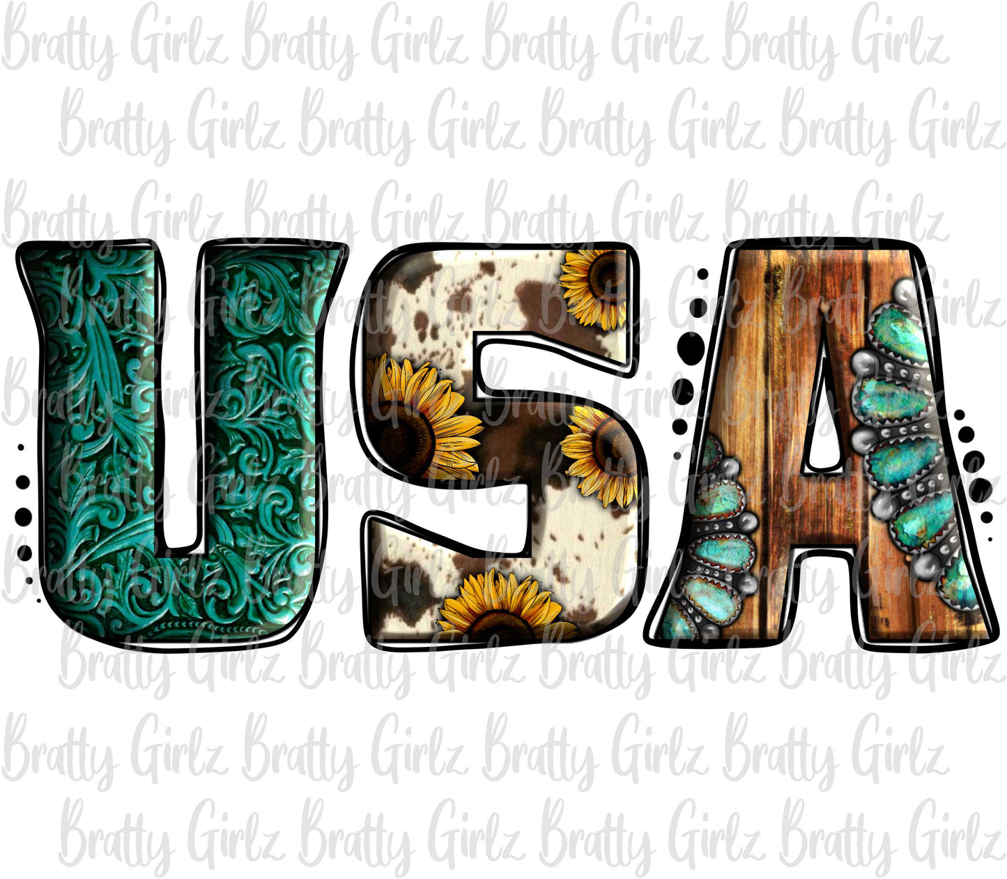 USA Western Font Letters