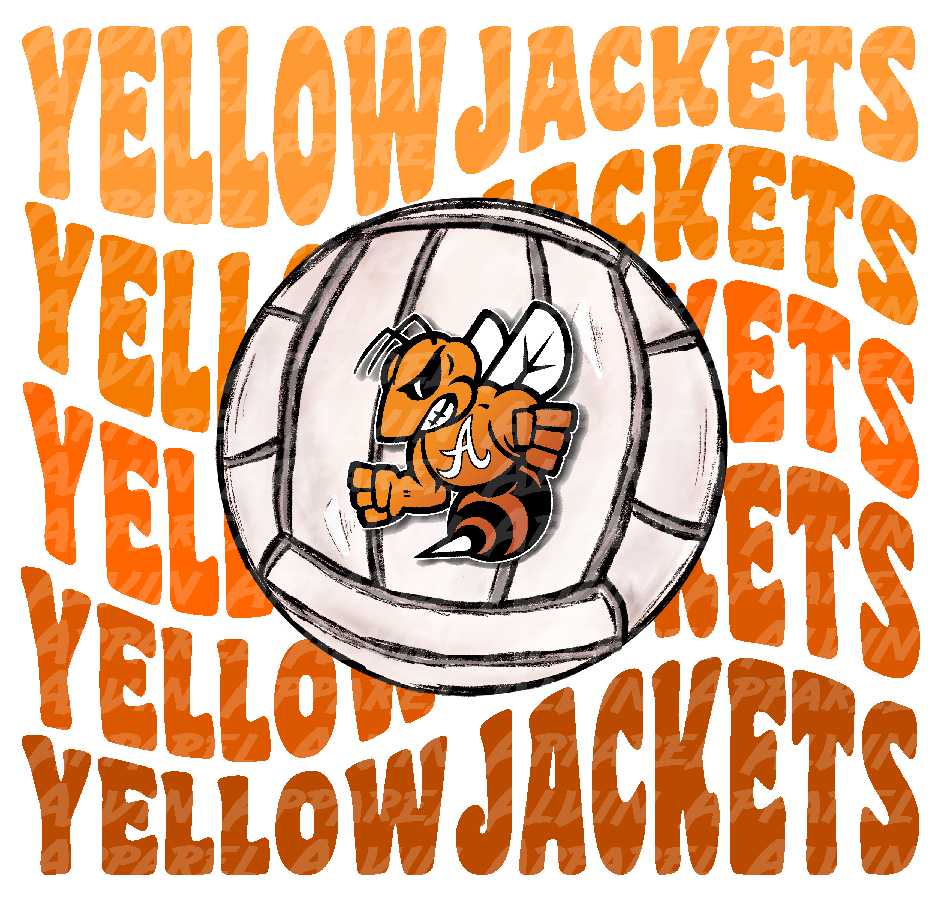 Volleyball Wavy Customizable