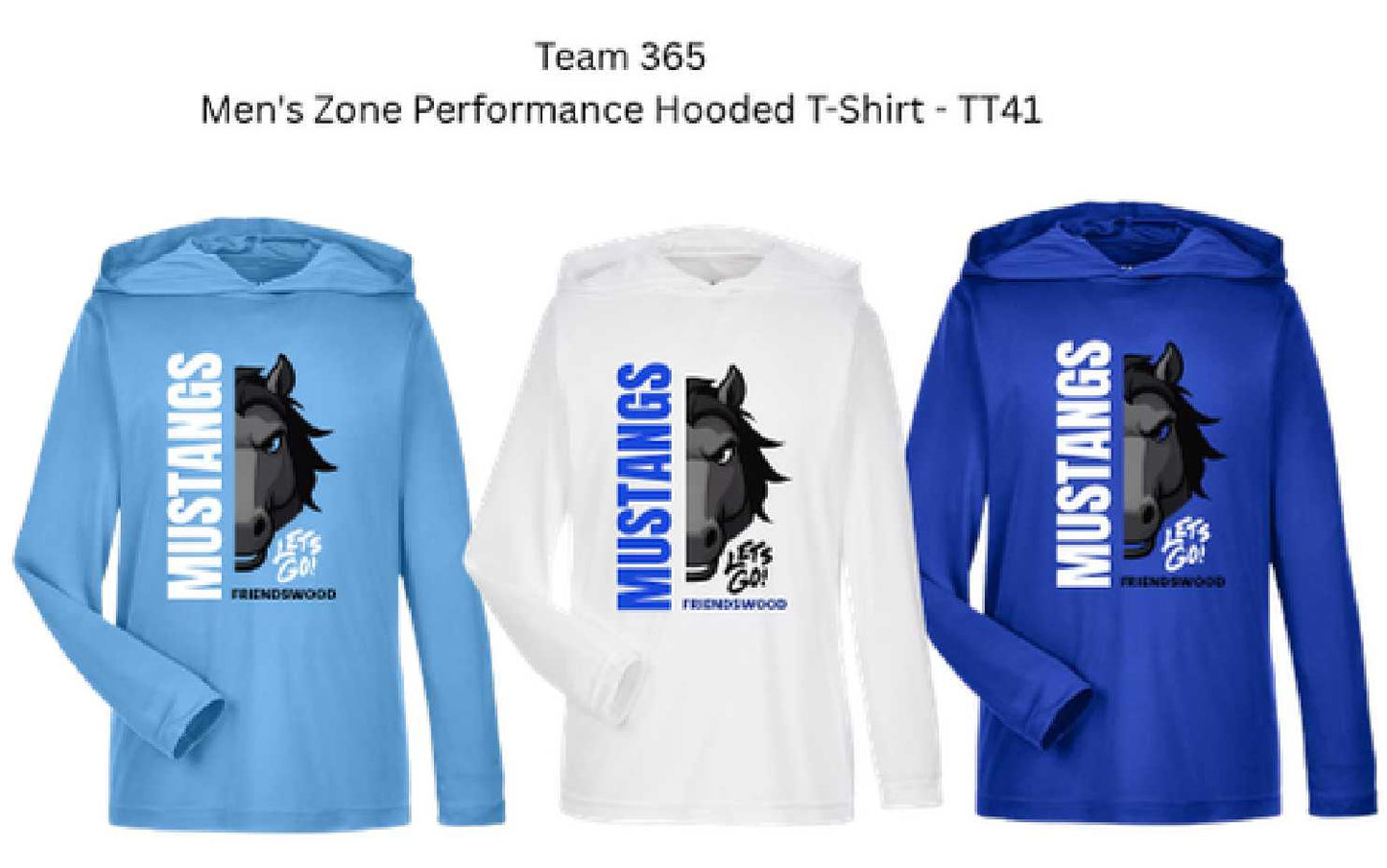 Mustang Face Dry-Fit Hooded T-Shirt