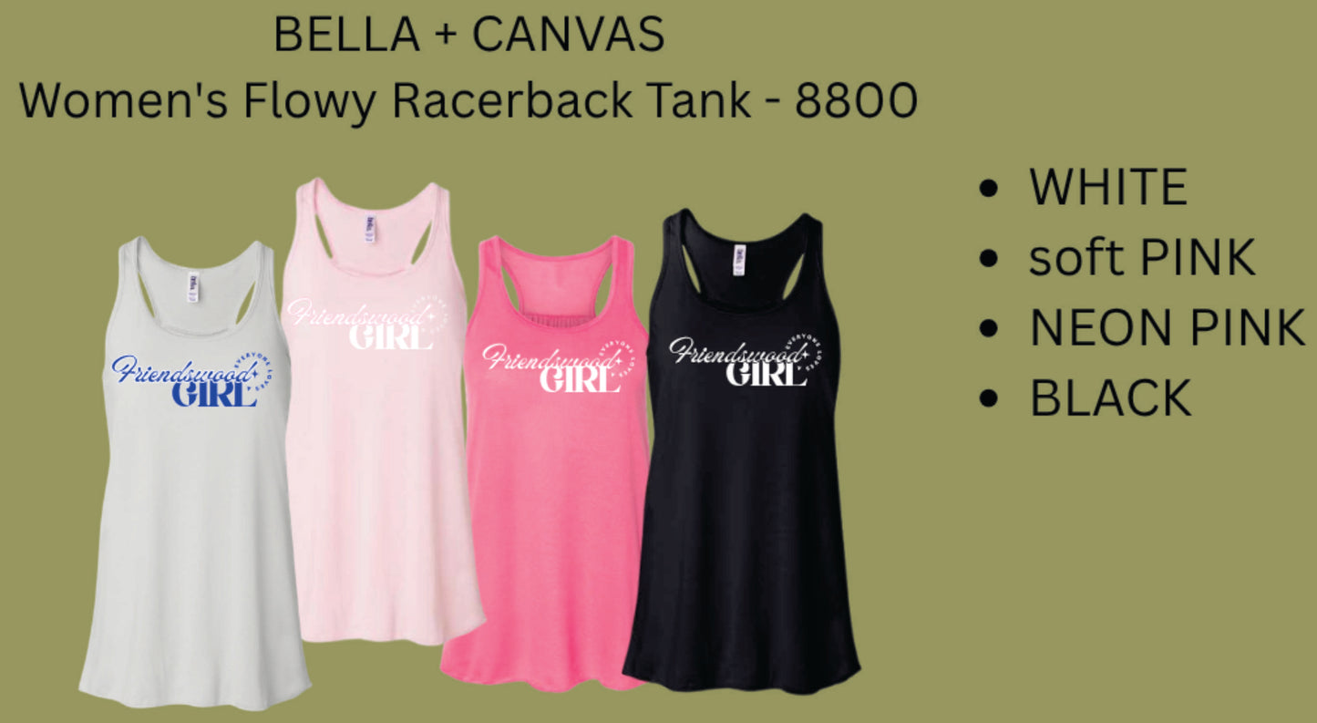Friendswood Girl Women's Flowy Racerback Tank