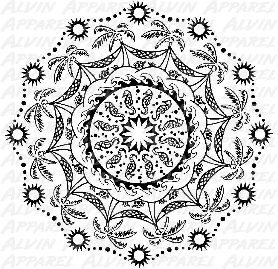 Sea Mandala Black