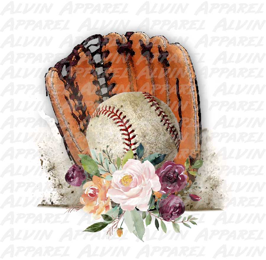 Watercolor Floral Mitt