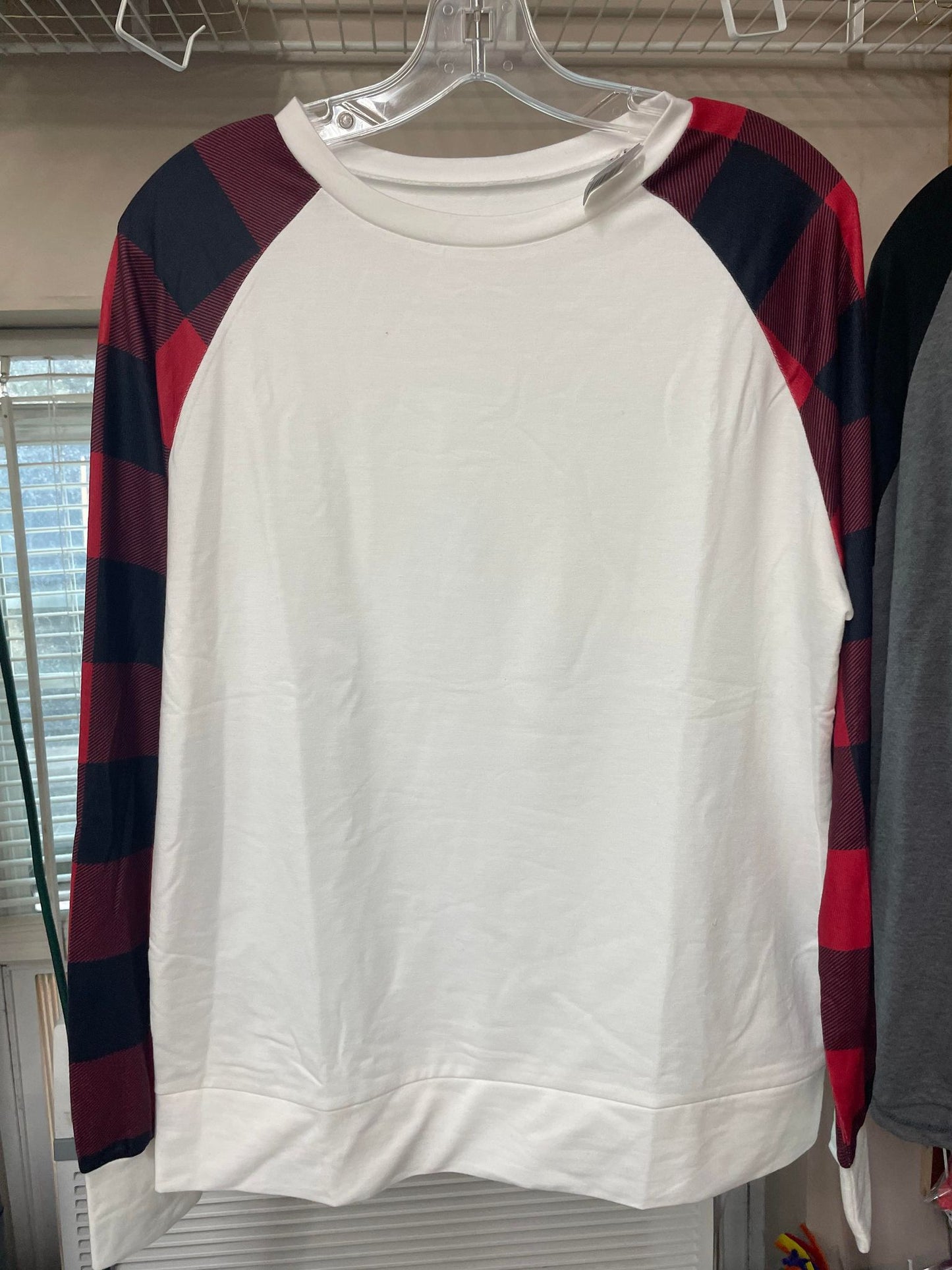 Plaid Solid Body Raglan