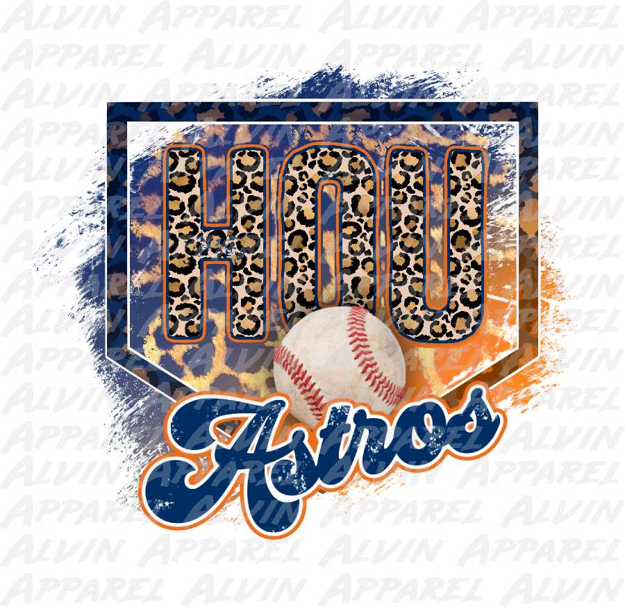Astros Home Base Leopard