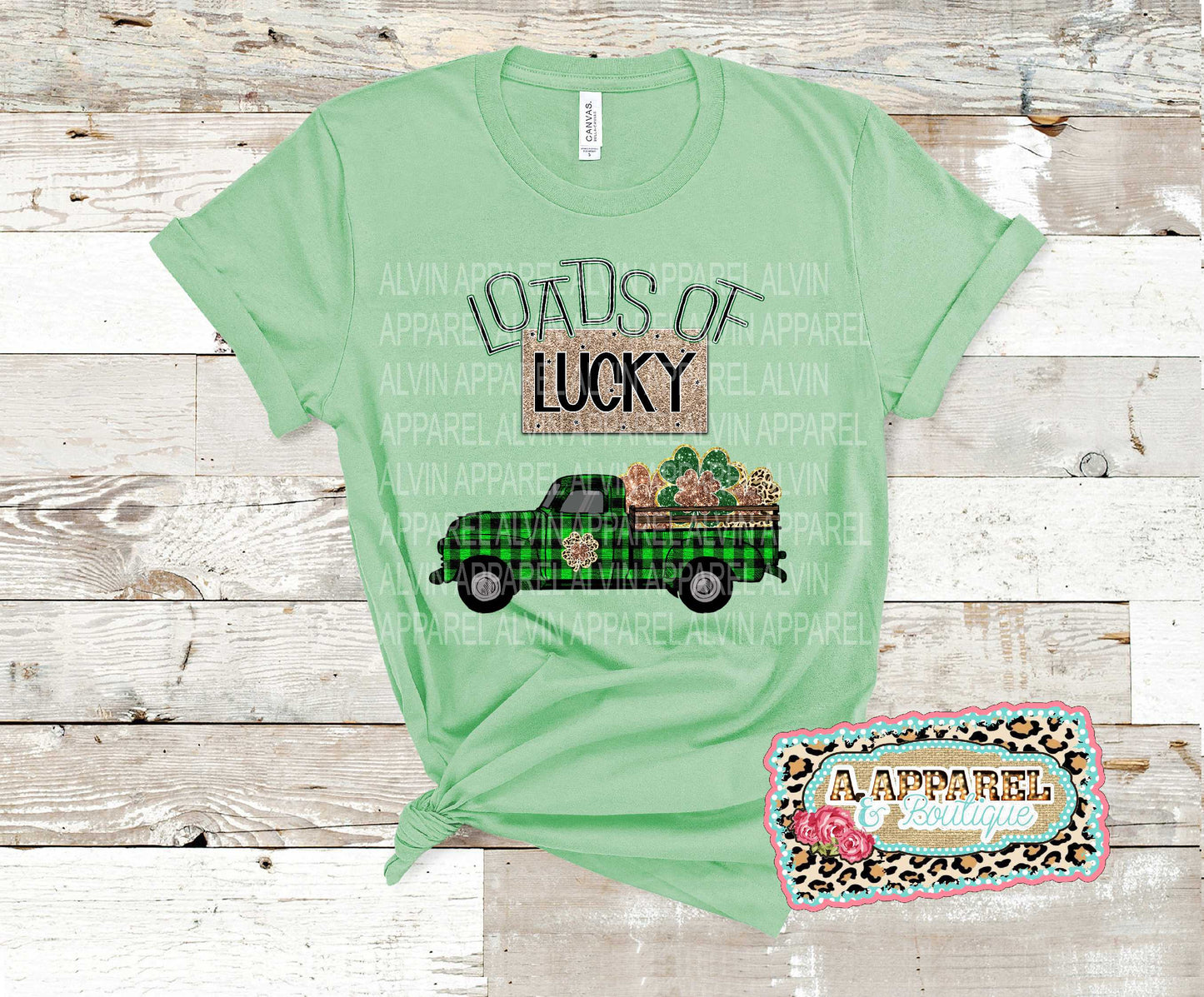 Loads of Lucky Green Plaid Truck St Patrick's Day
