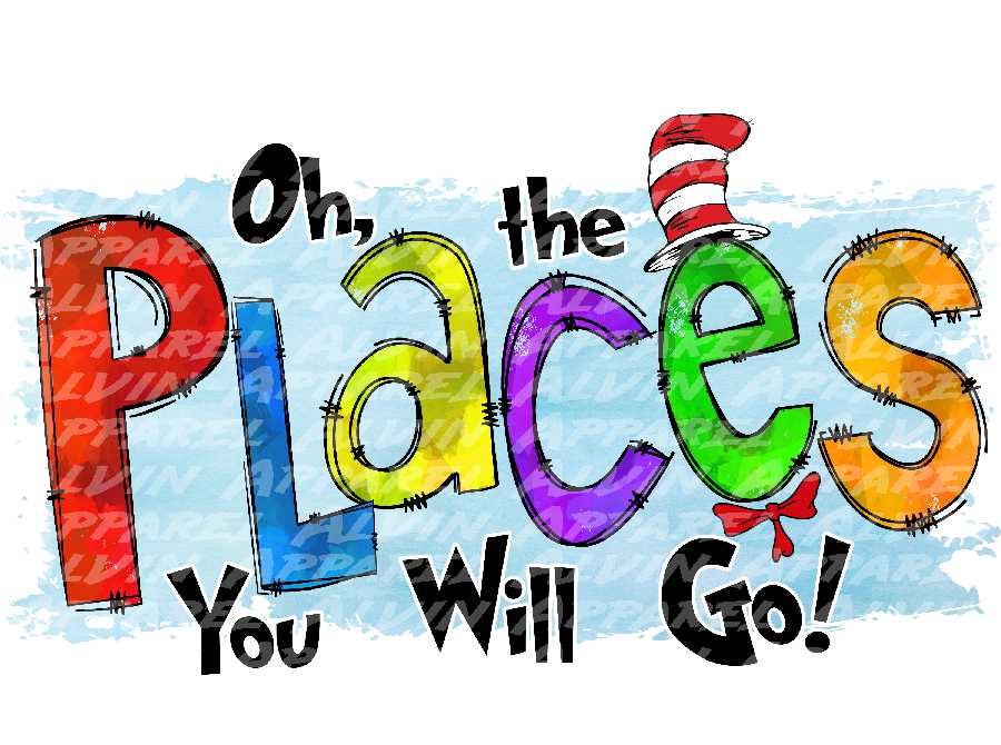 Oh the places watercolor