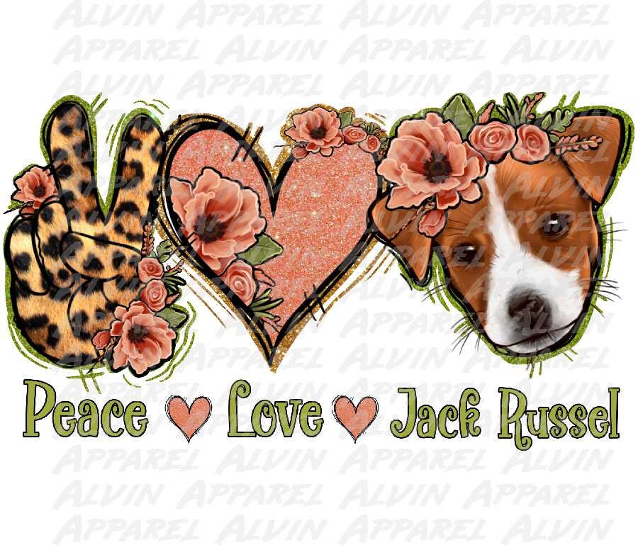 Peace Love Jack Russell Transfer