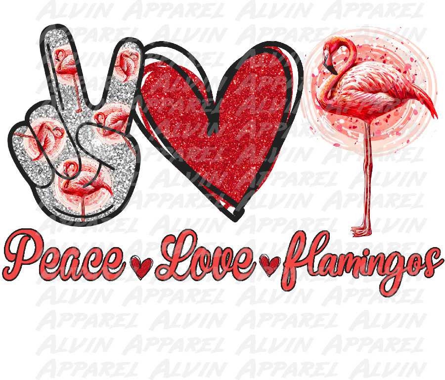 Peace Love Flamingos Transfer