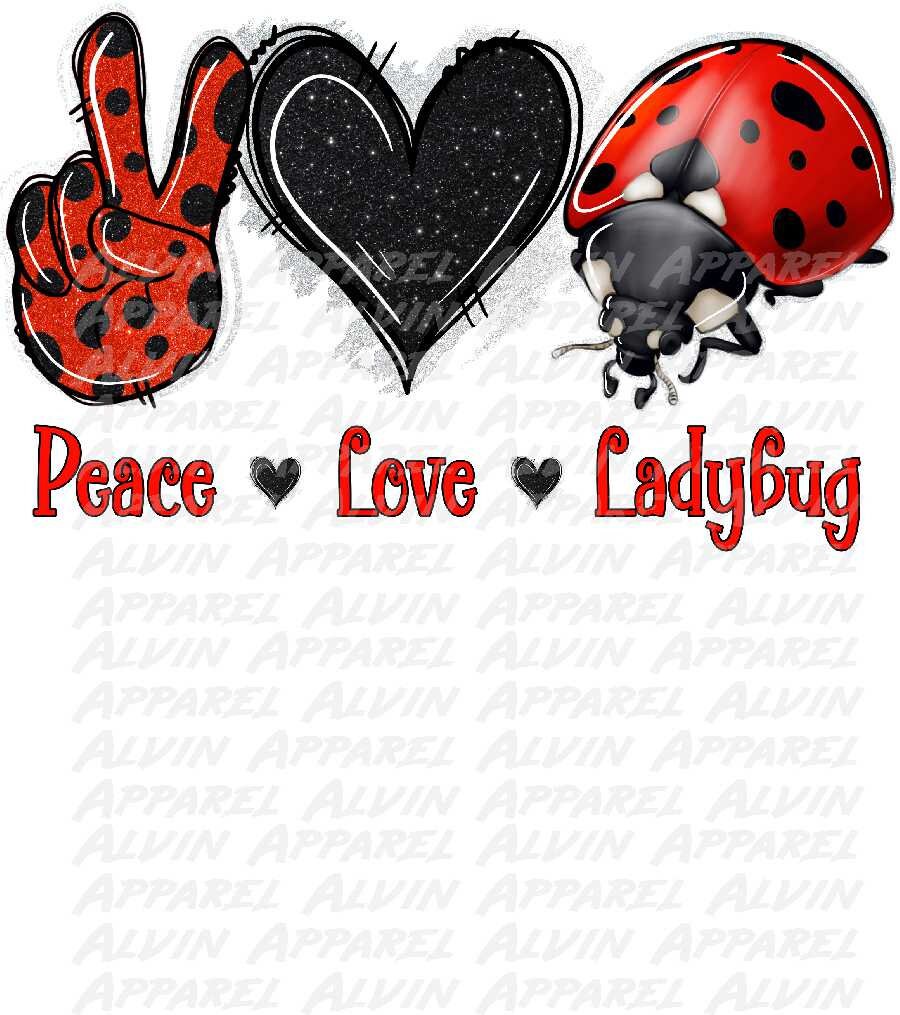 Peace Love Lady Bug Transfer