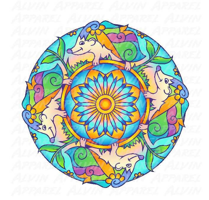 Hedgehog Mandala Transfer