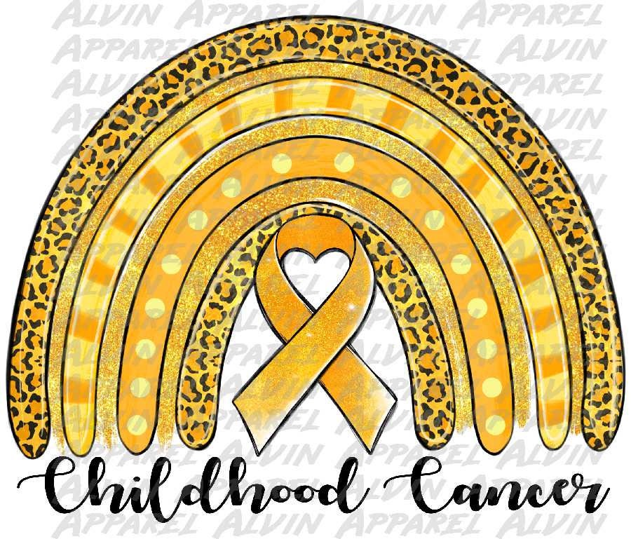 Childhood Cancer Awareness Rainbow Transfer