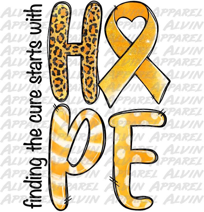 Finding the Cure Starts with Hope Childhood Cancer bkg Transfer