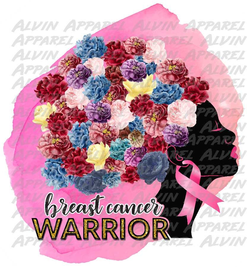 Breast Cancer Awareness Warrior Flower Hair Transfer