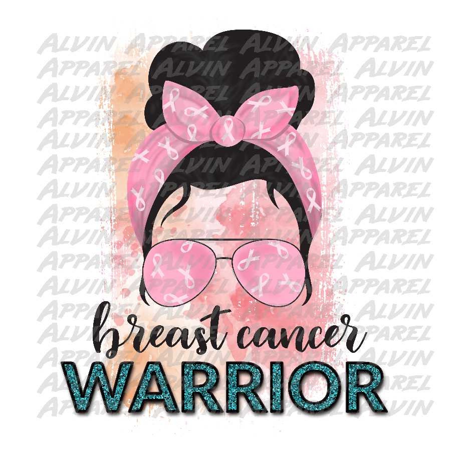Breast Cancer Awareness Messy Bun Transfer