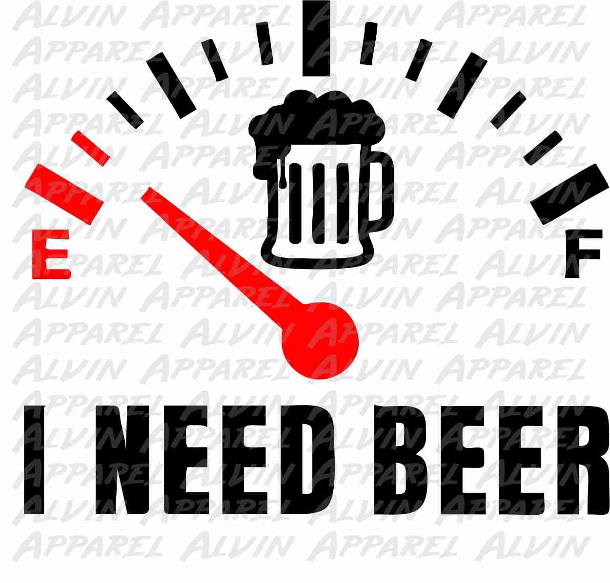 I Need Beer Gauge Transfer