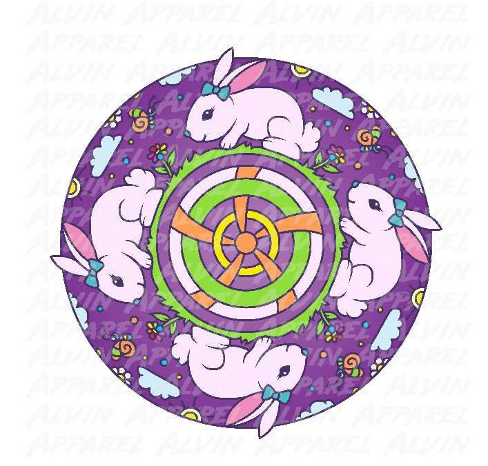 Bunny Mandala Transfer