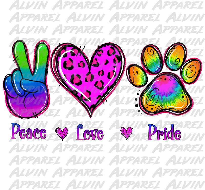 Peace Love Pride Paw Transfer