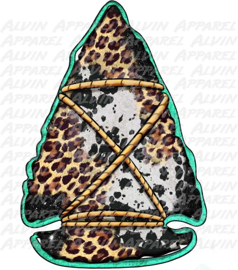 Arrowhead Black Cowhide Leopard Transfer