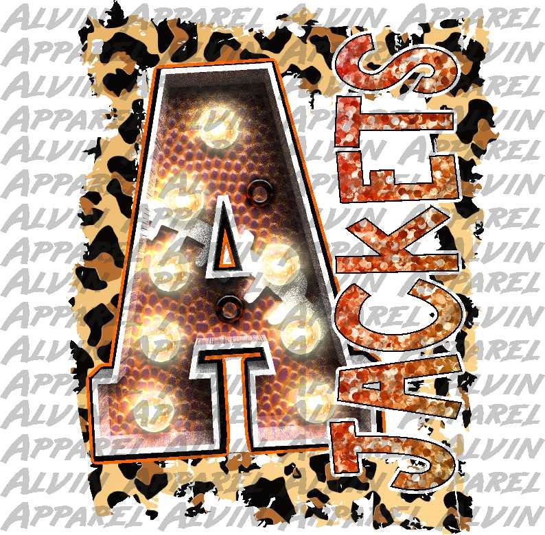 Football Jackets with Leopard Marquee