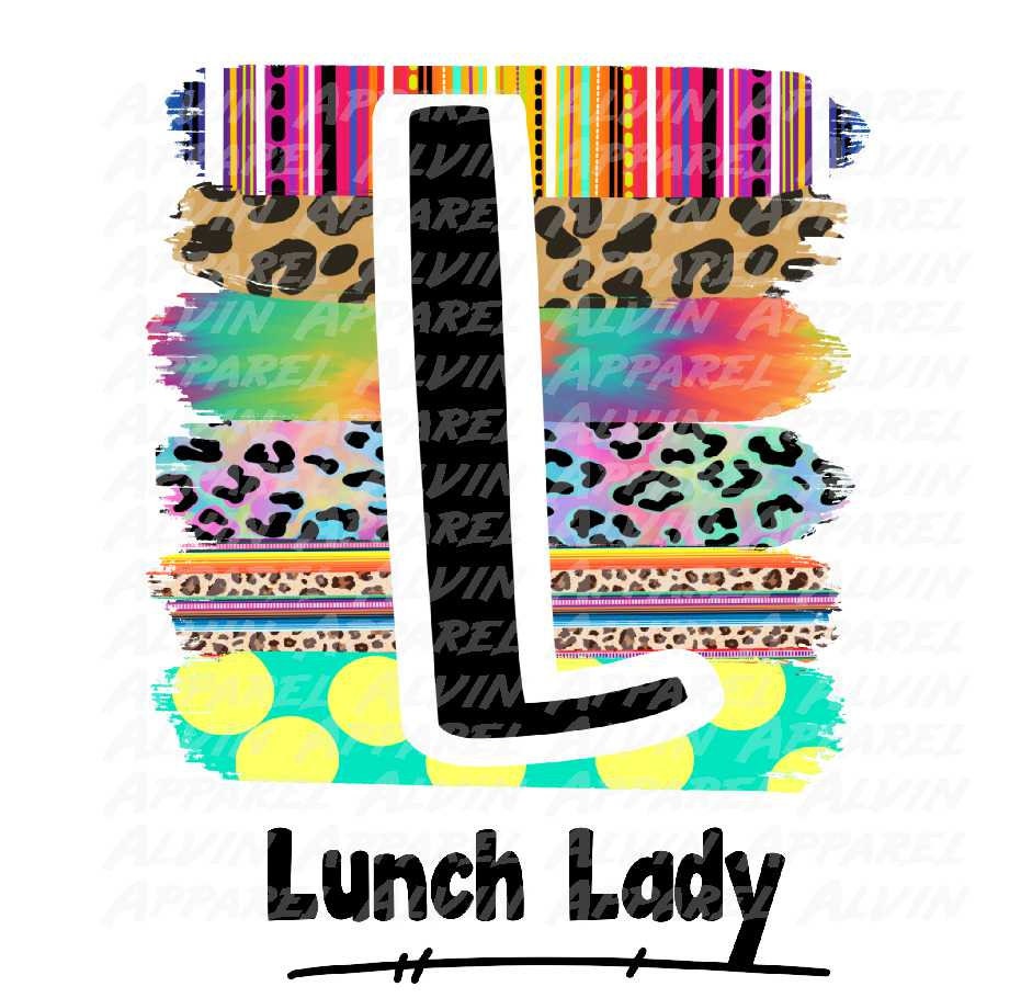 Lunch Lady Brushstrokes Transfer