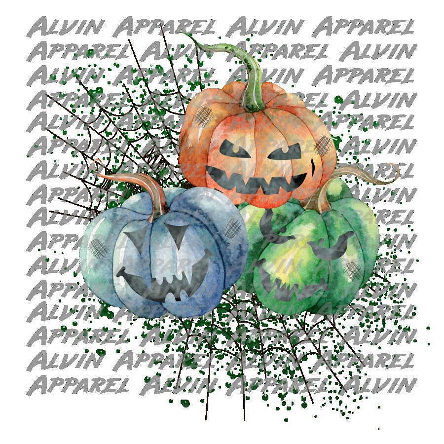 Jack o Lanterns splatter web Transfer