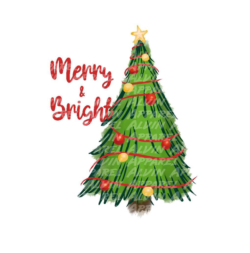 Merry & Bright Quirky Tree Transfer