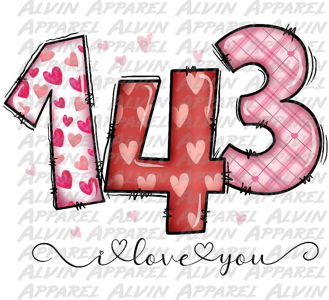 143 I Love You Hearts