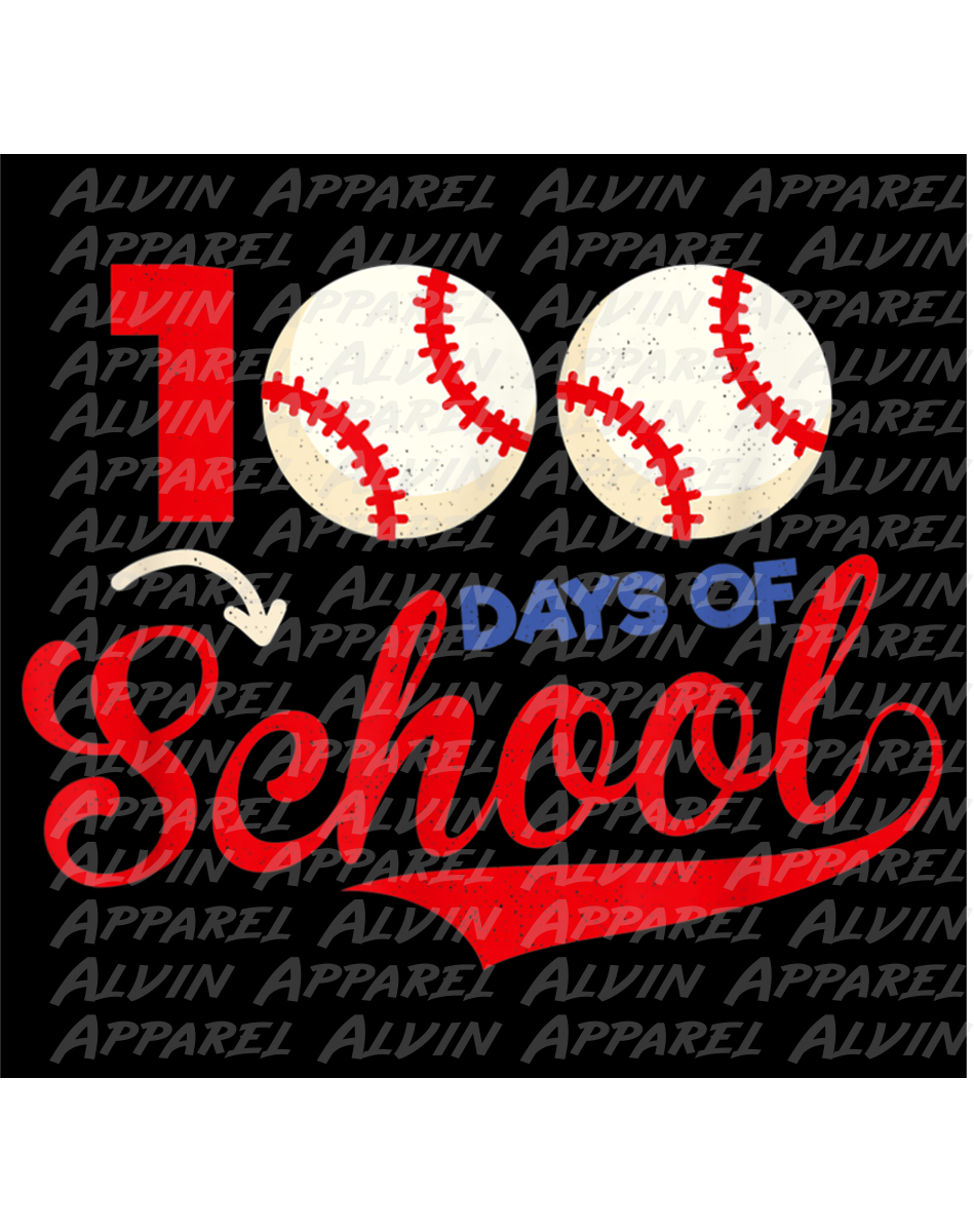 100 Day Baseball Red