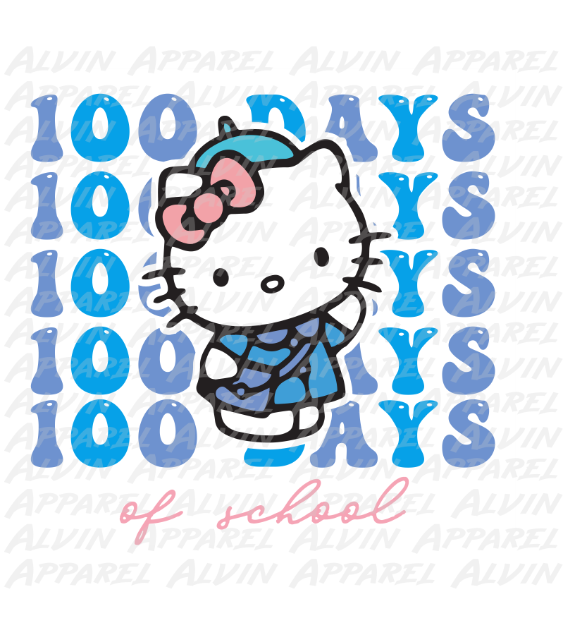 100 Day Hello Kitty Blue Purple