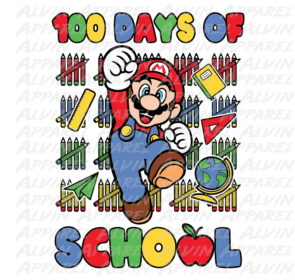 100 Day Mario Pencil Hashmarks