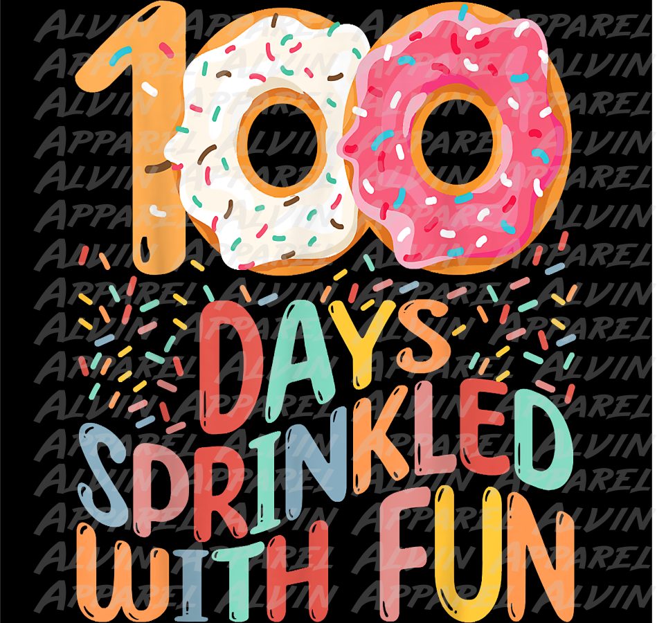 100 Day Sprinkled with Fun Donuts