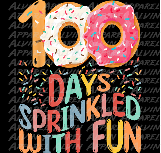 100 Day Sprinkled with Fun Donuts