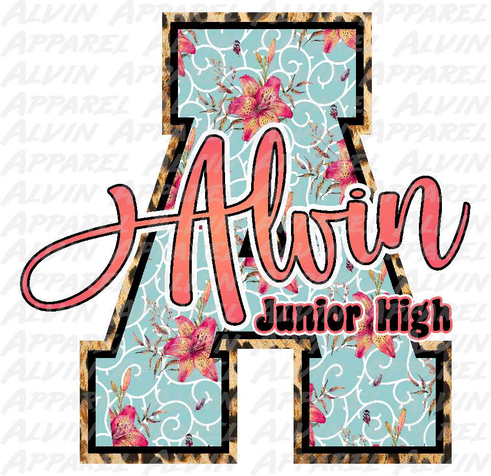 Alvin Jr High Blue Floral