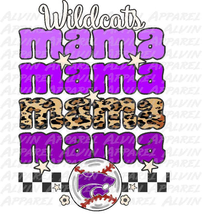 Baseball Stacked Mama Transfer- Customizable!