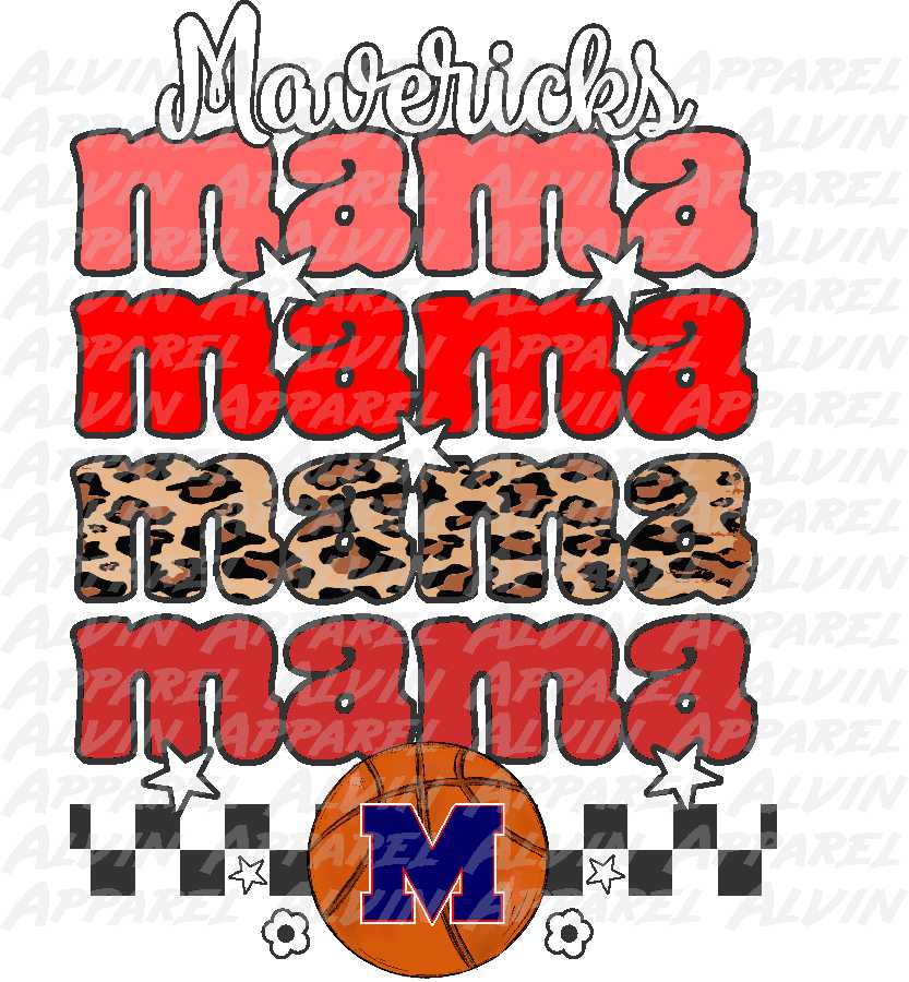 Basketball Stacked Mama Customizable!