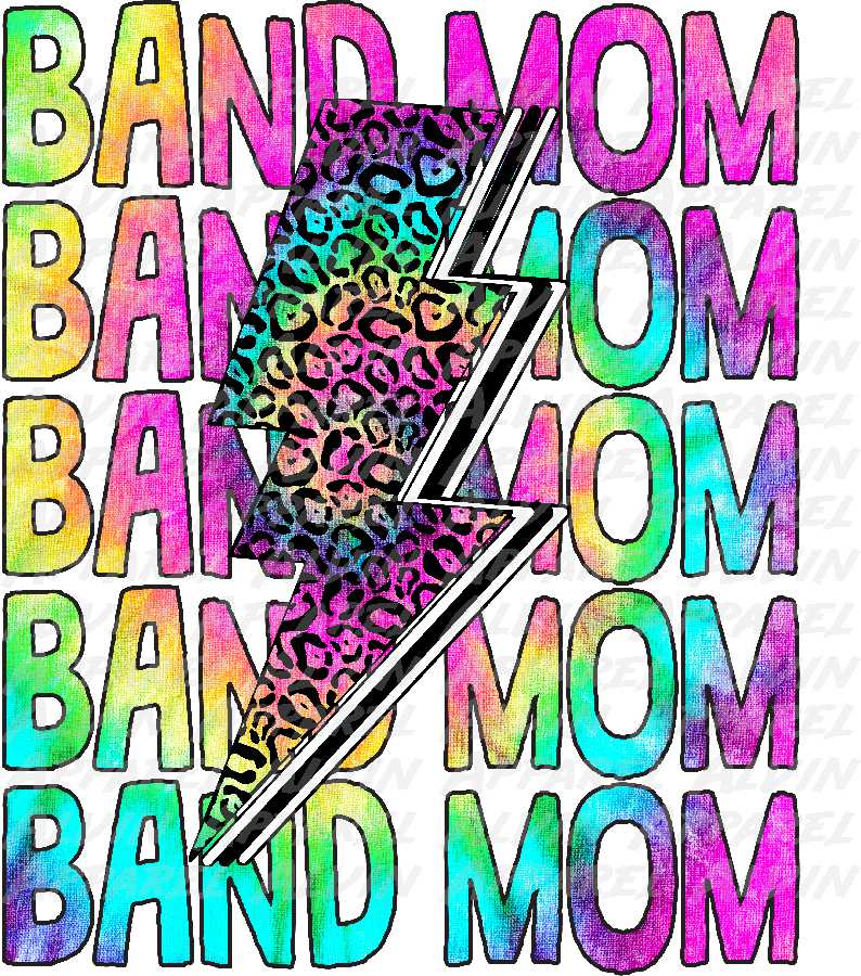 Band Mom Leopard Tie Dye