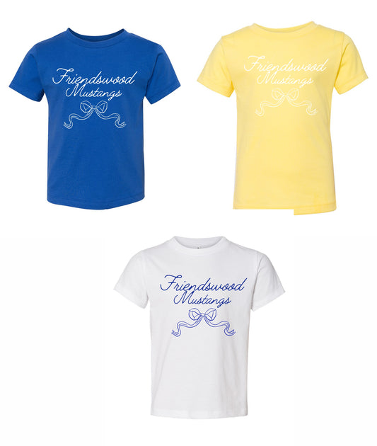 Mustangs w/ Bow Toddler T-Shirt