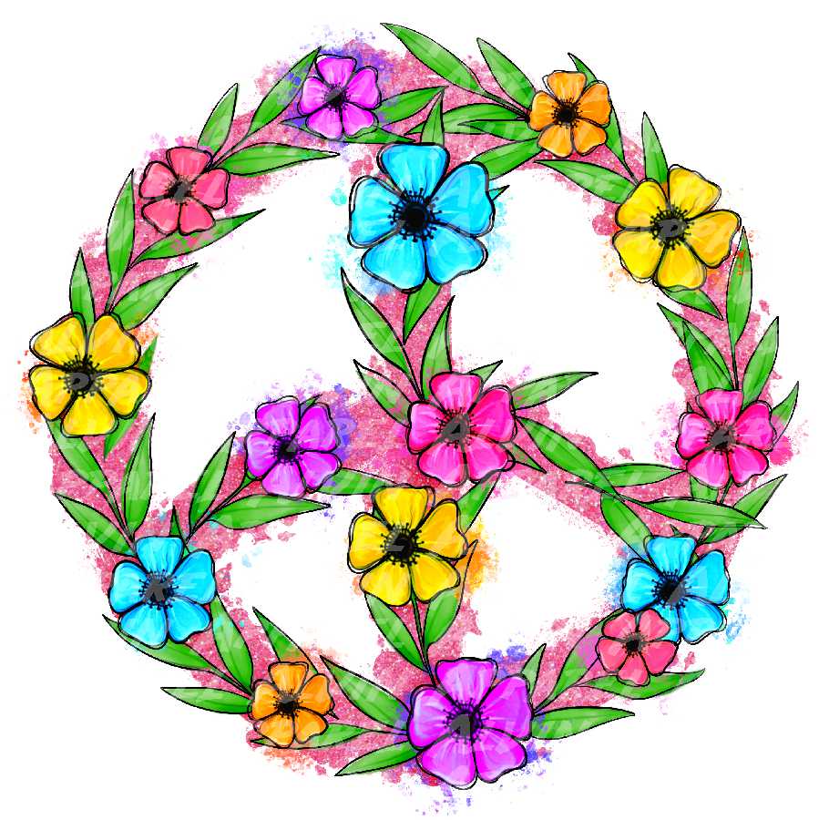 Floral Peace Sign